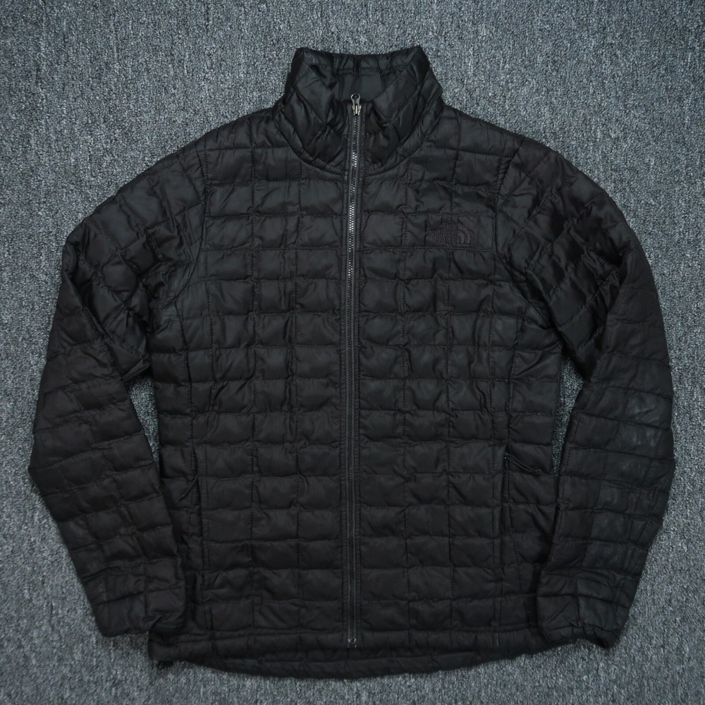 The North Face Jacket Womens Small Black Eco Thermoball Full Zip Pockets Puffer